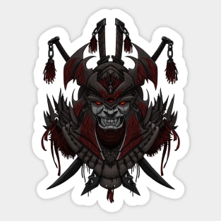 Dark samurai mask Sticker